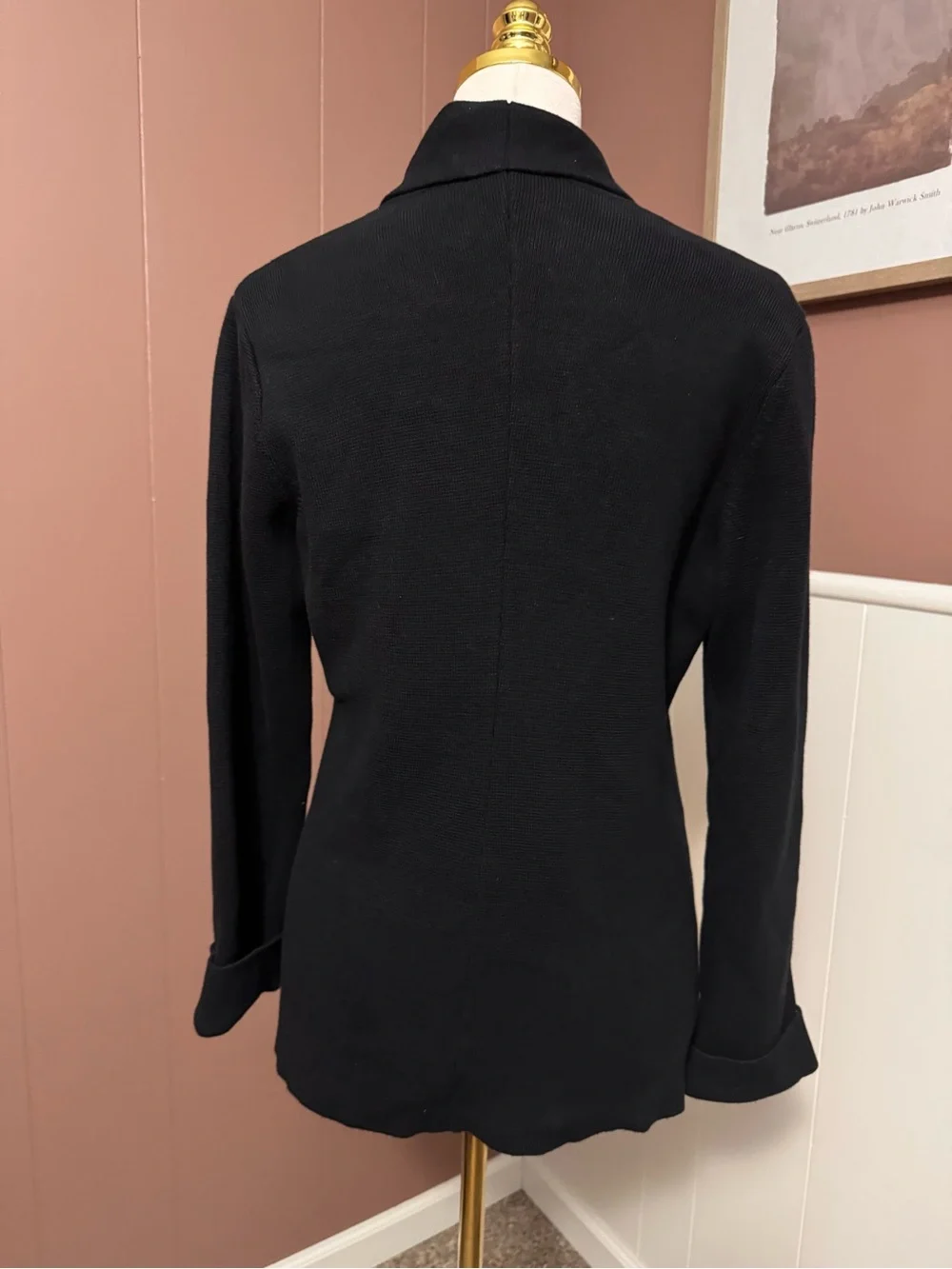 Summersalt Ribbed Shawl Collar Sweater Blazer